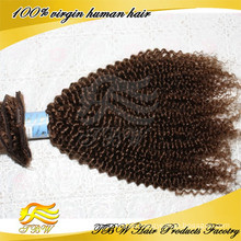 Hot selling Cheap best quality 120g Brown Color clip in one piece hair extension